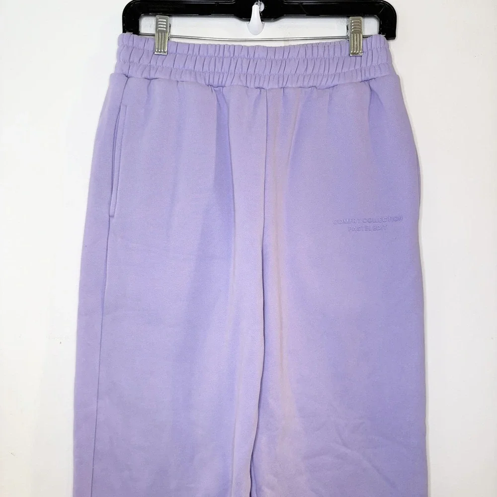 Comfrt Comfort‎ Collection Pastel Edit Purple Fleece Jogger Pants Pockets M